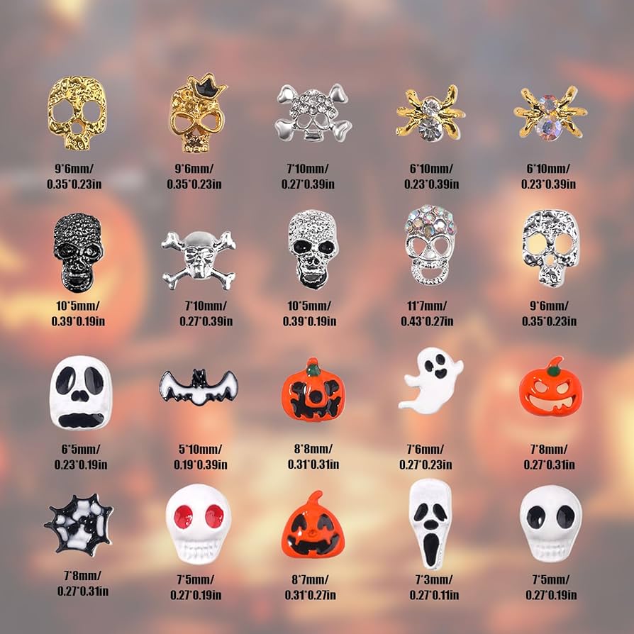 Amazon.co.jp: ネイルパーツ ハロウィン 40個セット 3D 立体